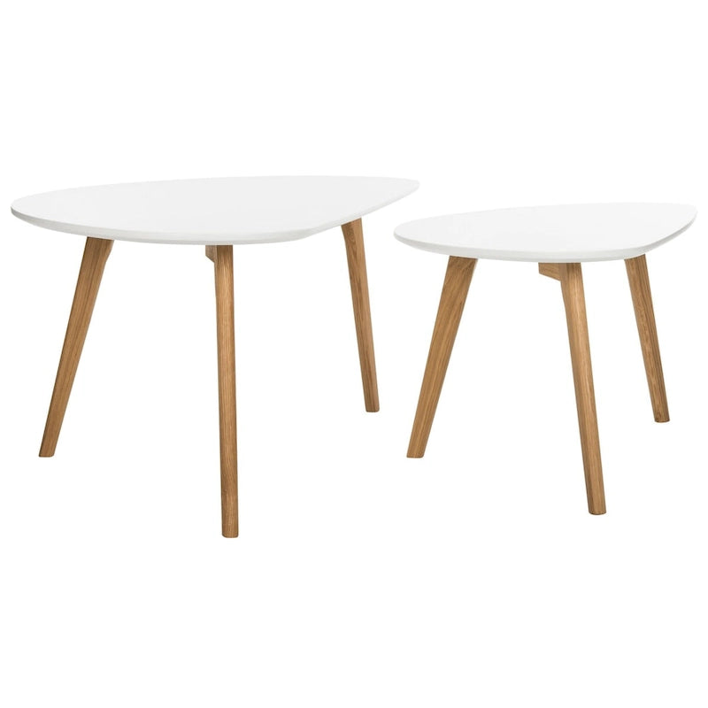Vikki Double White Coffee Table - 47.2 x 23.6 x 17.7 - 47Wx24Dx18H