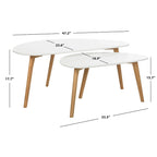 Vikki Double White Coffee Table - 47.2 x 23.6 x 17.7 - 47Wx24Dx18H