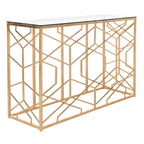 Couture Corrine Gold Leaf Console Table - 47 W x 15.5 L x 30 H - 47Wx16Dx30H
