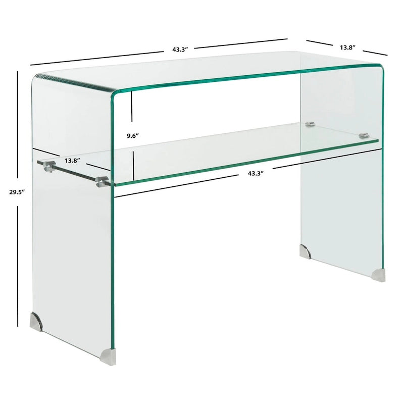 Hawa Clear Console Table - 43.3 x 13.8 x 29.5 - 43Wx14Dx30H