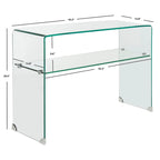 Hawa Clear Console Table - 43.3 x 13.8 x 29.5 - 43Wx14Dx30H