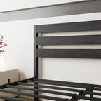 Queen Size Platform Bed Frame with Wooden Headboard, Under Bed Storage