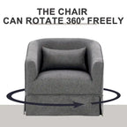 Swivel Barrel Chair With Ottoman