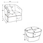 Swivel Barrel Chair With Ottoman