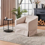 Swivel Barrel Chair With Ottoman