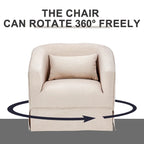 Swivel Barrel Chair With Ottoman
