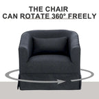 Swivel Barrel Chair With Ottoman