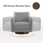 Rebecca Swivel Accent Chair Armchair with Back Cushion