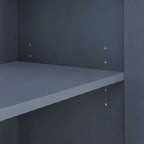 Wave Pattern Storage Cabinet with 2 Doors and 2 Drawers, Adjustable, Suitable for Study,Entrance and Living Room