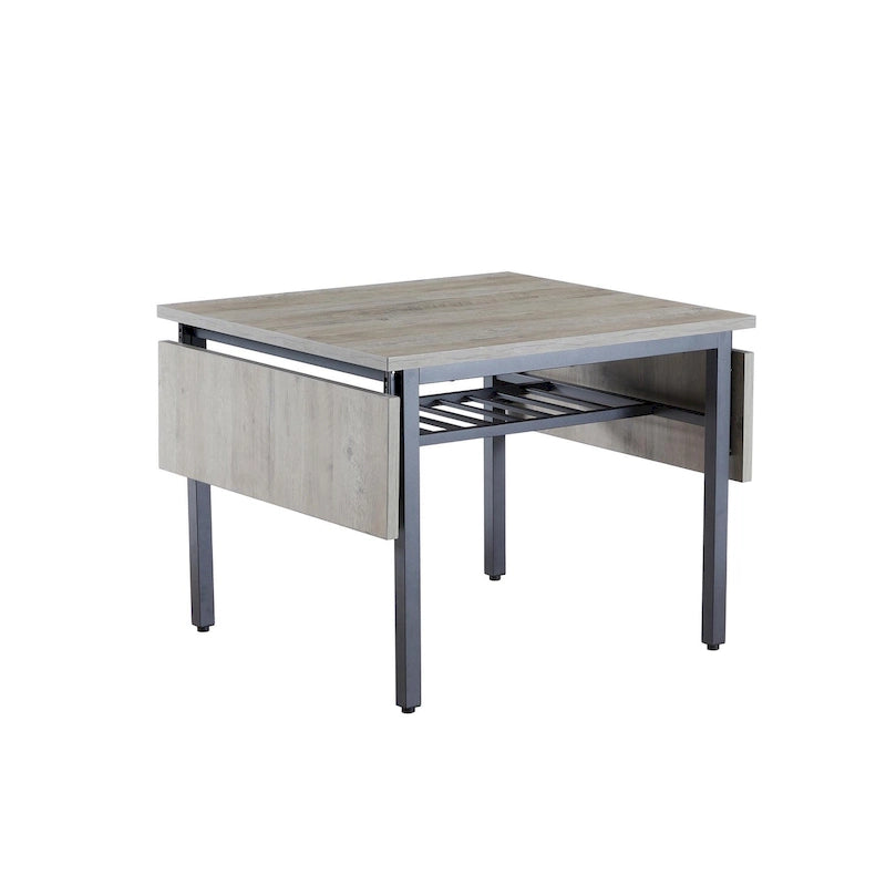 Industrial Folding Dining Table with Steel Frame
