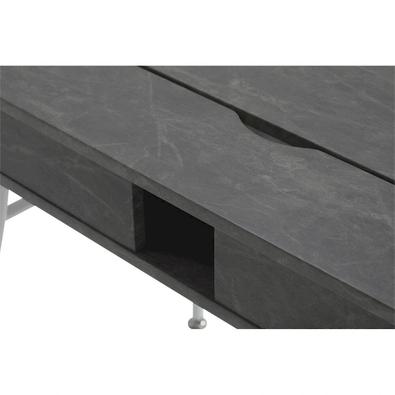 Alcove Modern Desk with Large Split Drawer