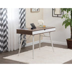 Alcove Modern Desk with Large Split Drawer