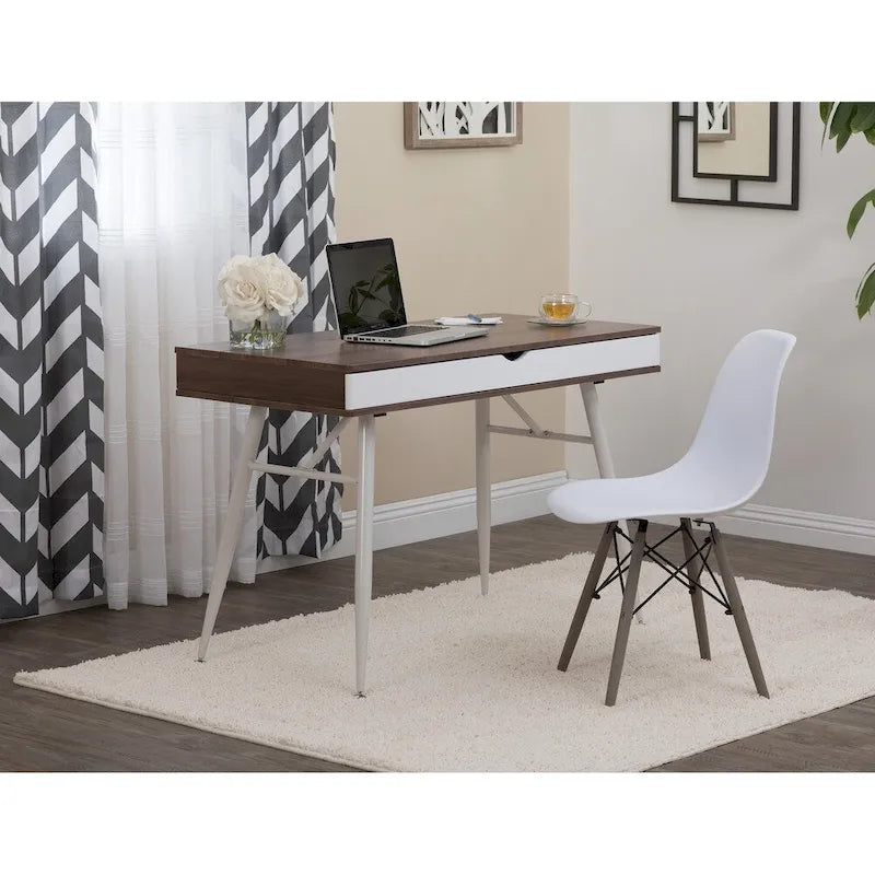 Alcove Modern Desk with Large Split Drawer