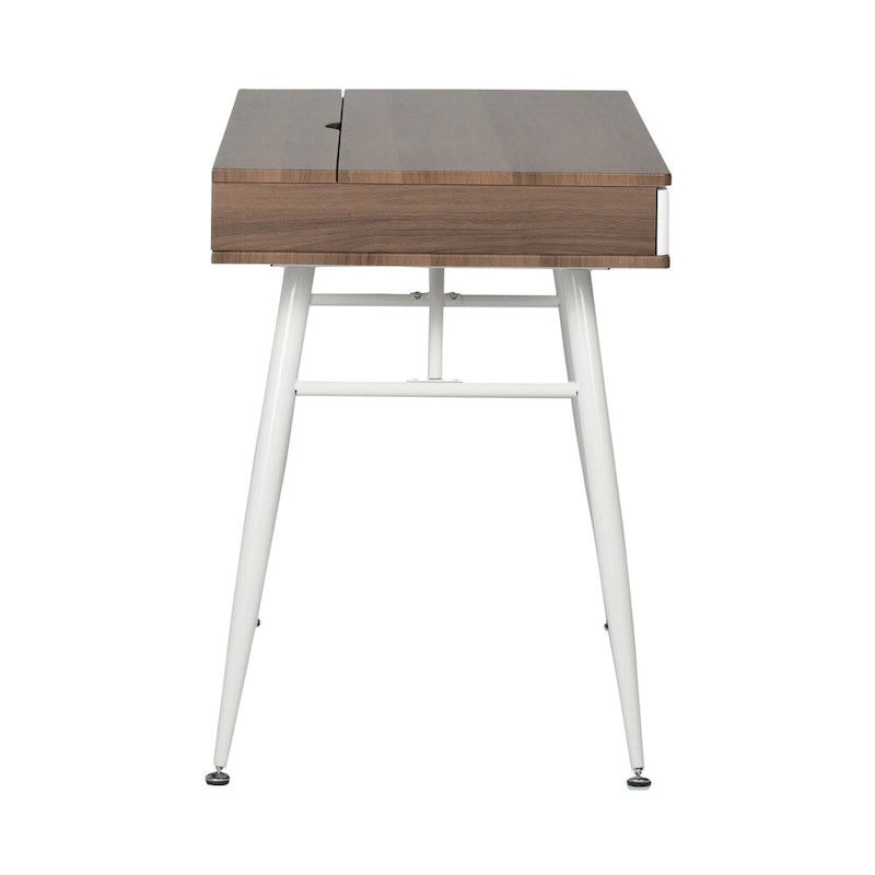 Alcove Modern Desk with Large Split Drawer