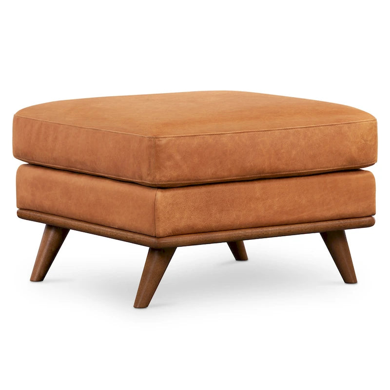 Nolita Ottoman - Full Grain Genuine Italian Leather