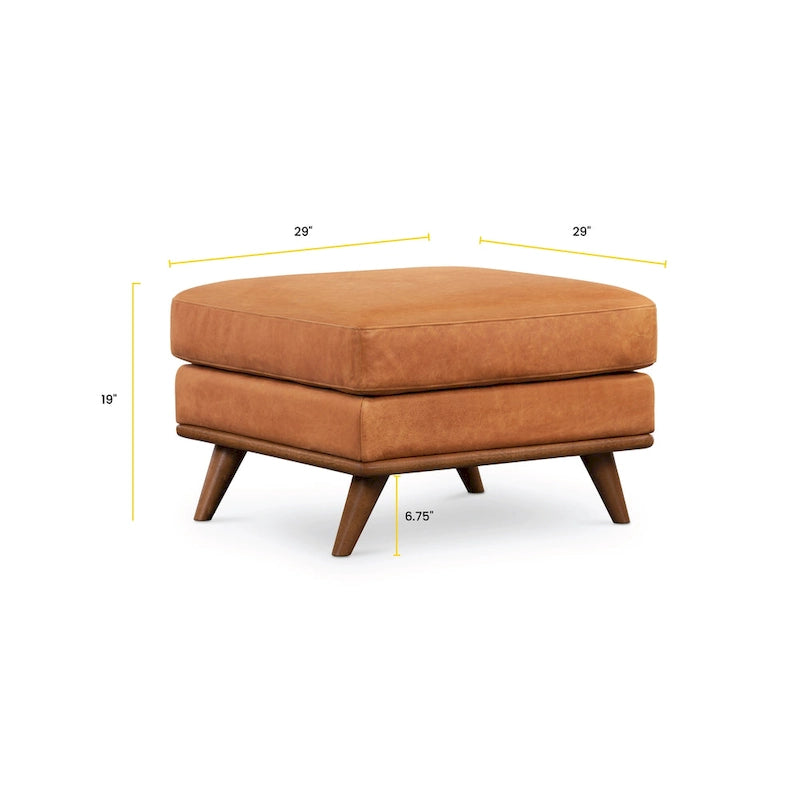Nolita Ottoman - Full Grain Genuine Italian Leather