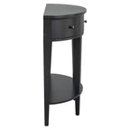 Modern Curved Console Table Sofa Table,3 drawers,1 Shelf,Black