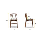 Ligna Dining Chair - Spindled Bark with Solid Wood Frame