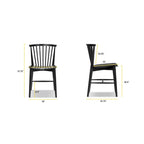 Ligna Dining Chair - Spindled Bark with Solid Wood Frame
