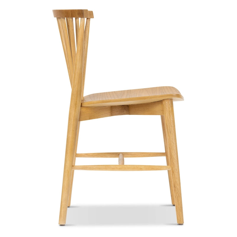 Ligna Dining Chair - Spindled Bark with Solid Wood Frame