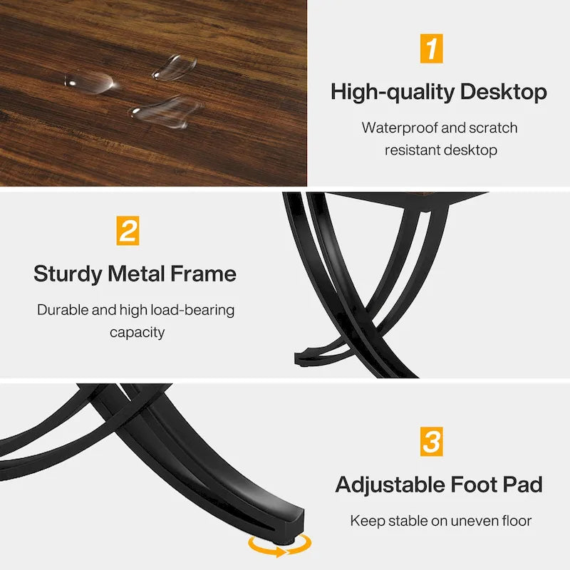 78 Computer Desk for Home Office, Rectangular Writting Table for Study Room
