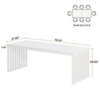 6.5ft Rectangular Conference Meeting Table for Home Office