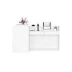 White Welcome Desk with Side Drawer and Cabinet - Reception Solution